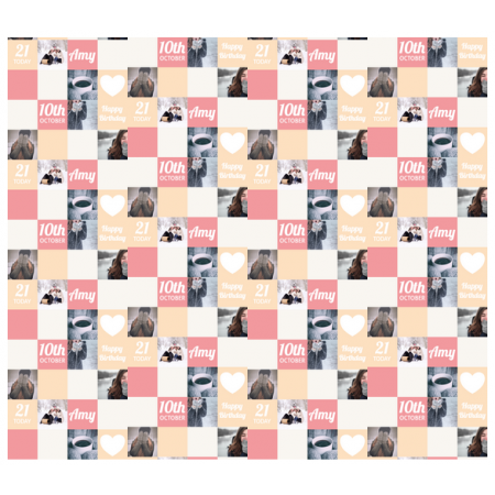 Personalised Wrapping Paper Colour Grid and photos